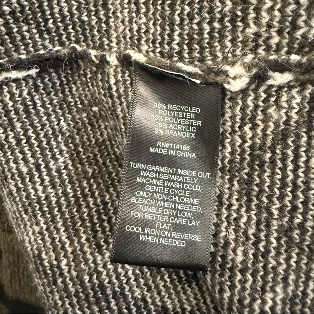 Frye Women's The Cozy Cardigan, Green (Burnt Olive Combo), Size S - Picture 10 of 11